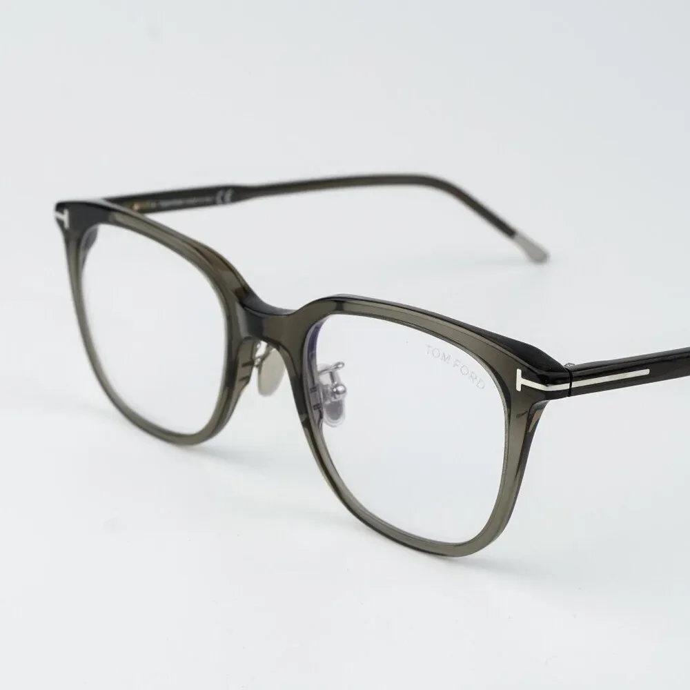 Tom Ford Women Eyeglasses Grey Blue Block Square FT5776-D-B/O 020 BRAND NEW